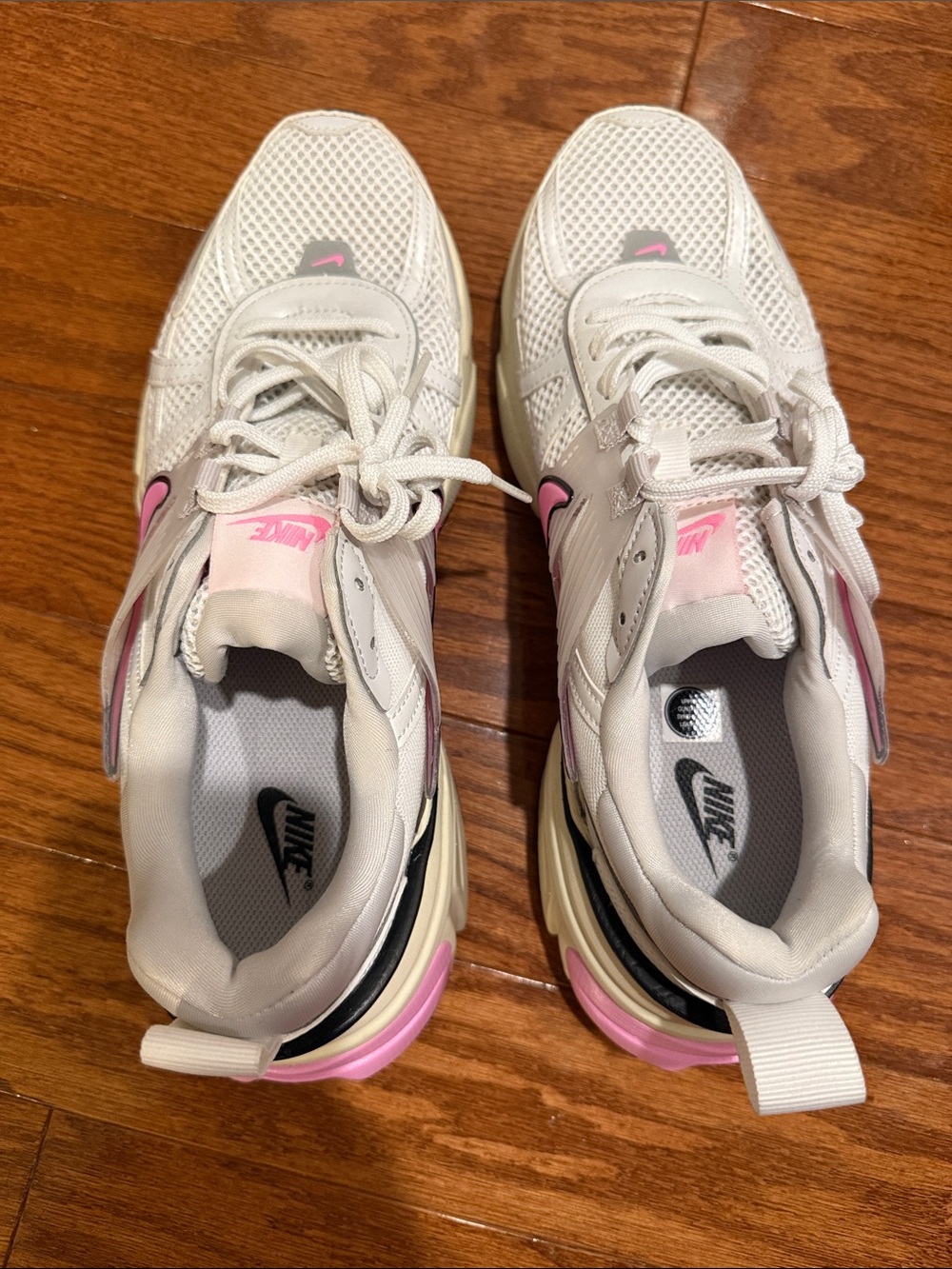 Nike White and Pink Women’s Athletic Sneakers